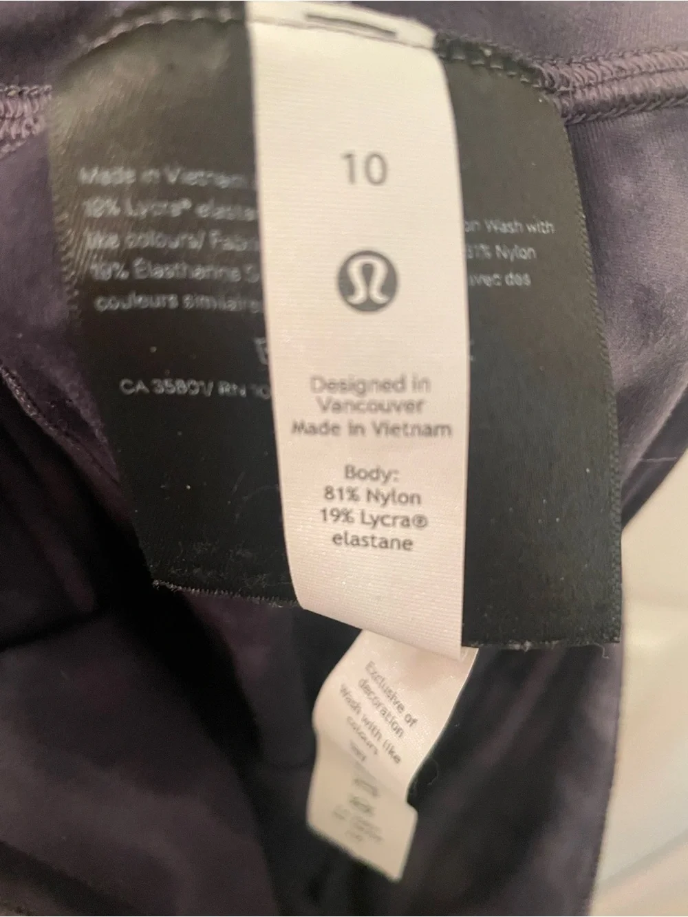 lululemon athletica Black Tie-Dye Capri Leggings